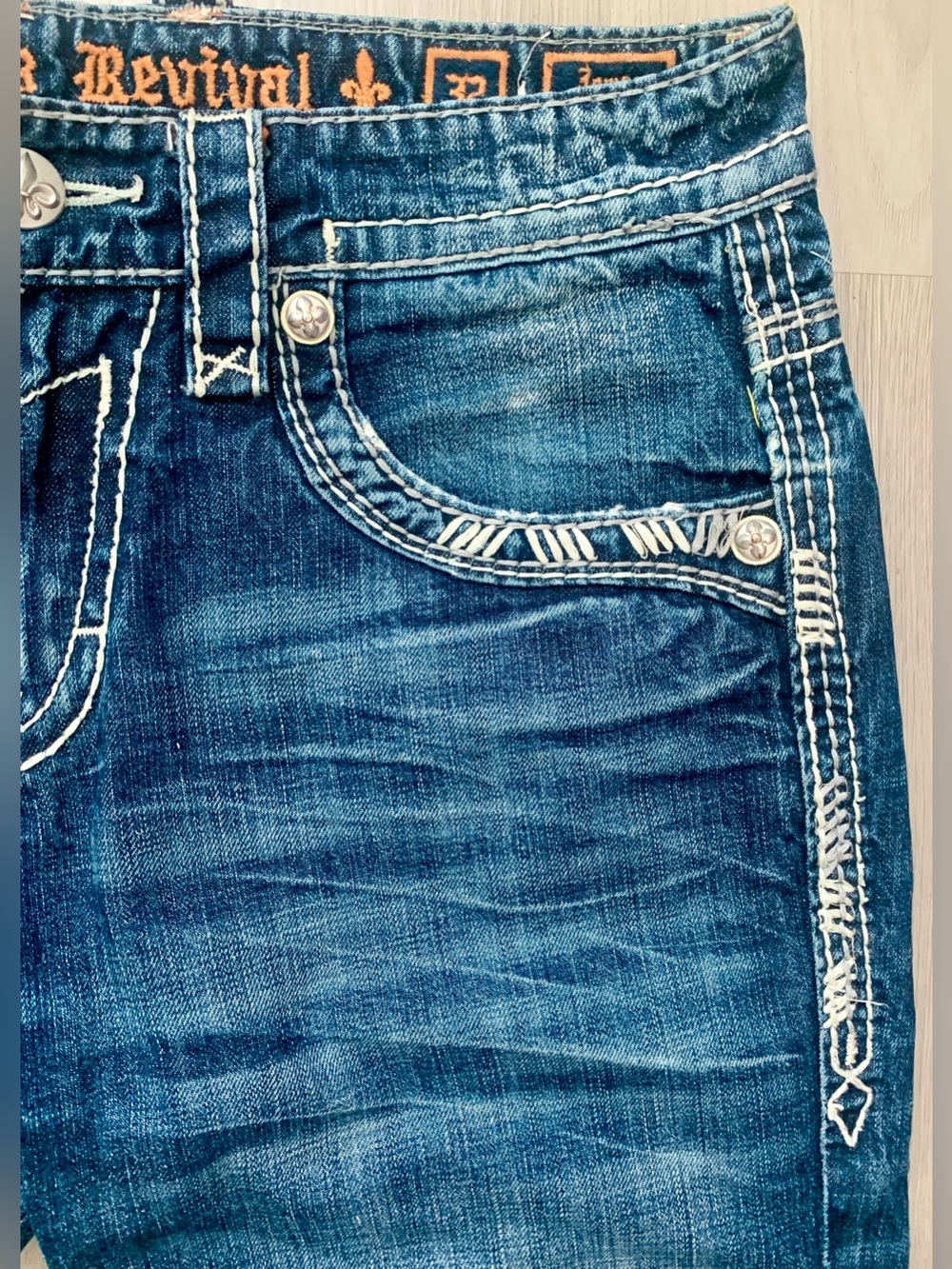 Rock Revival James Boot Cut Blue Men’s Jeans - Picture 6 of 12